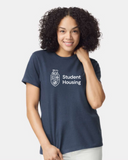Student Housing Women's Cotton T-Shirt - Front Silkscreen