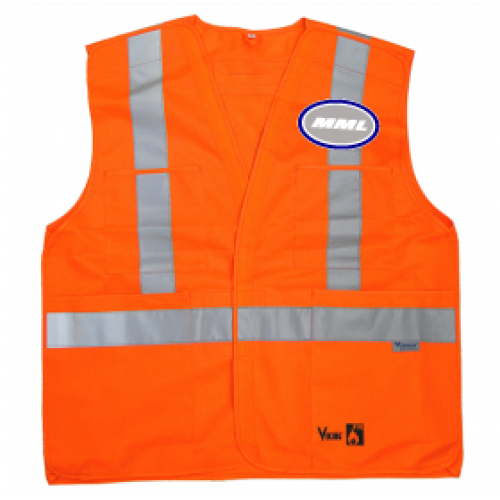Mattina Mechanical Fire-Rated Polyester Vest - Orange